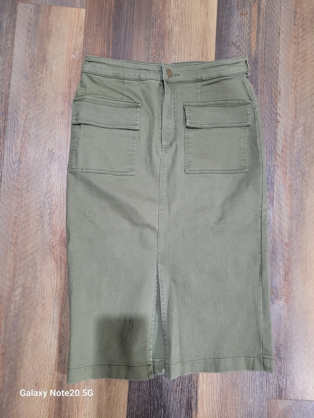 J.O.A. Los Angeles Olive Green Utility Cargo Midi Skirt NWT Size S
